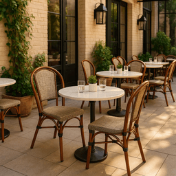 Silla Bistro Parisina Textileno - Beige
