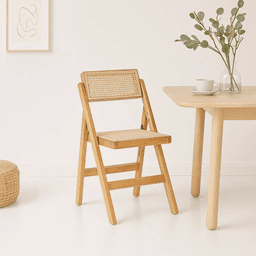 Silla Mistral Plegable de Madera Rattan Natural