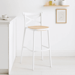 Taburete Crossback 77 cm - Blanco