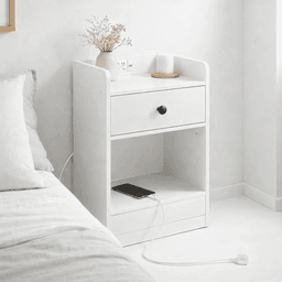 Velador Luma Mini con Enchufe Integrado Compacto - Blanco