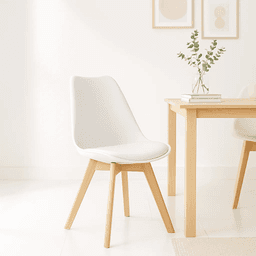 Silla Tulip Acolchada - Blanca