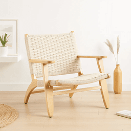 Butaca Danesa Wegner Madera e Hilo de Cuerda
