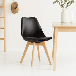 Silla Tulip Acolchada - Negra