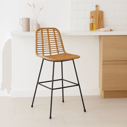 Taburete Alto de Terraza Rattan Grecia Color Madera