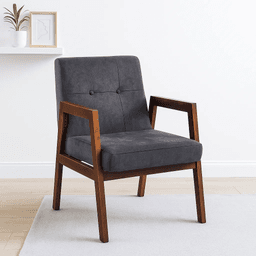 Sillón Marlow de Terciopelo - Gris Oscuro