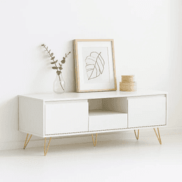 Rack de TV o Buffet con Cajones Simply White