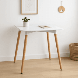 Mesa Eames Cuadrada MDF 80 cms - Blanco