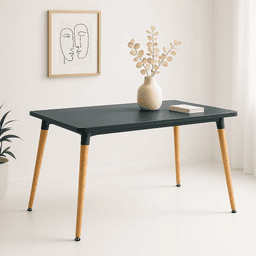 Mesa Eames Rectangular MDF 120x80 cms - Negra