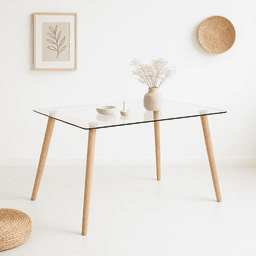 Mesa Nordic Rectangular Vidrio 140x90 cms
