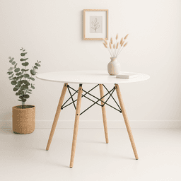Mesa Eames 100cm redonda - Blanca