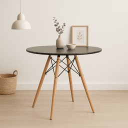 Mesa Eames 80cm redonda - Negra