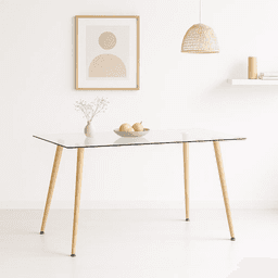 Mesa Rectangular de Vidrio 120x80 cms