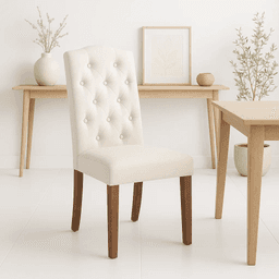 Silla de Comedor Acolchada Madera Elegance