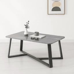 Mesa de centro marmol MDF Gris 100x50