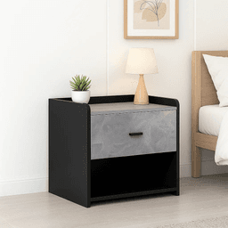Velador Marmol MDF Gris