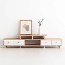 Rack TV Extendible Cuatro Cajones