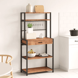 Rack organizador alto con cajón para cocina
